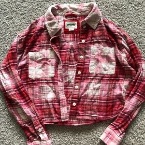 American Eagle Red Plaid Shirt